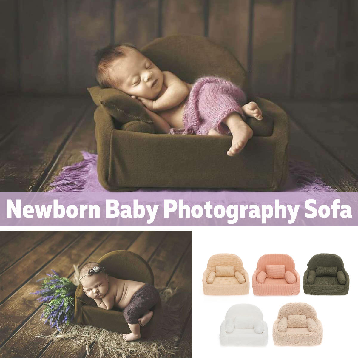 4 in1 Pasgeboren baby Boy Girl fotografie fauteuil Soft Bolster baby zitkussen