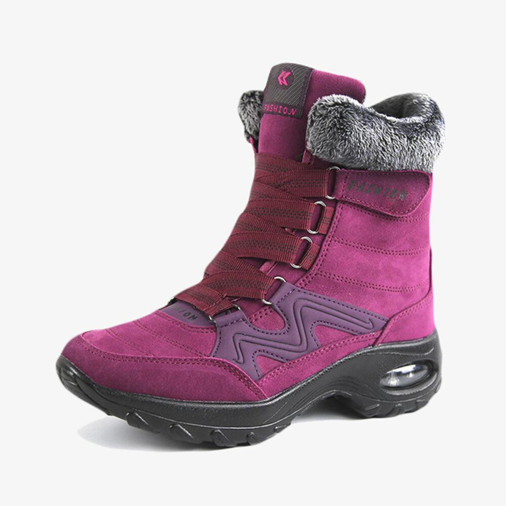 

Women Air Cushion Soft Sole Comfy Plush Lining Warm Outdoor Winter Snow Boots