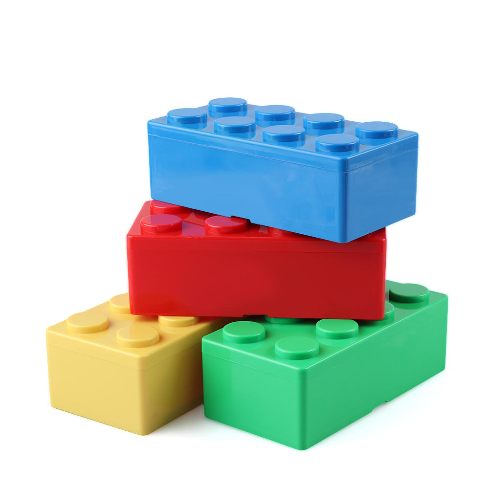 1pc Creative Storage Box Vanzlife Building Block Shapes Plastic Saving Space Box Superimposed Deskto