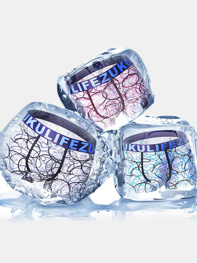 Image of ZK Mens Ice Silk Super Soft Antibakterielle Breathable U Convex Unterwsche Boxer