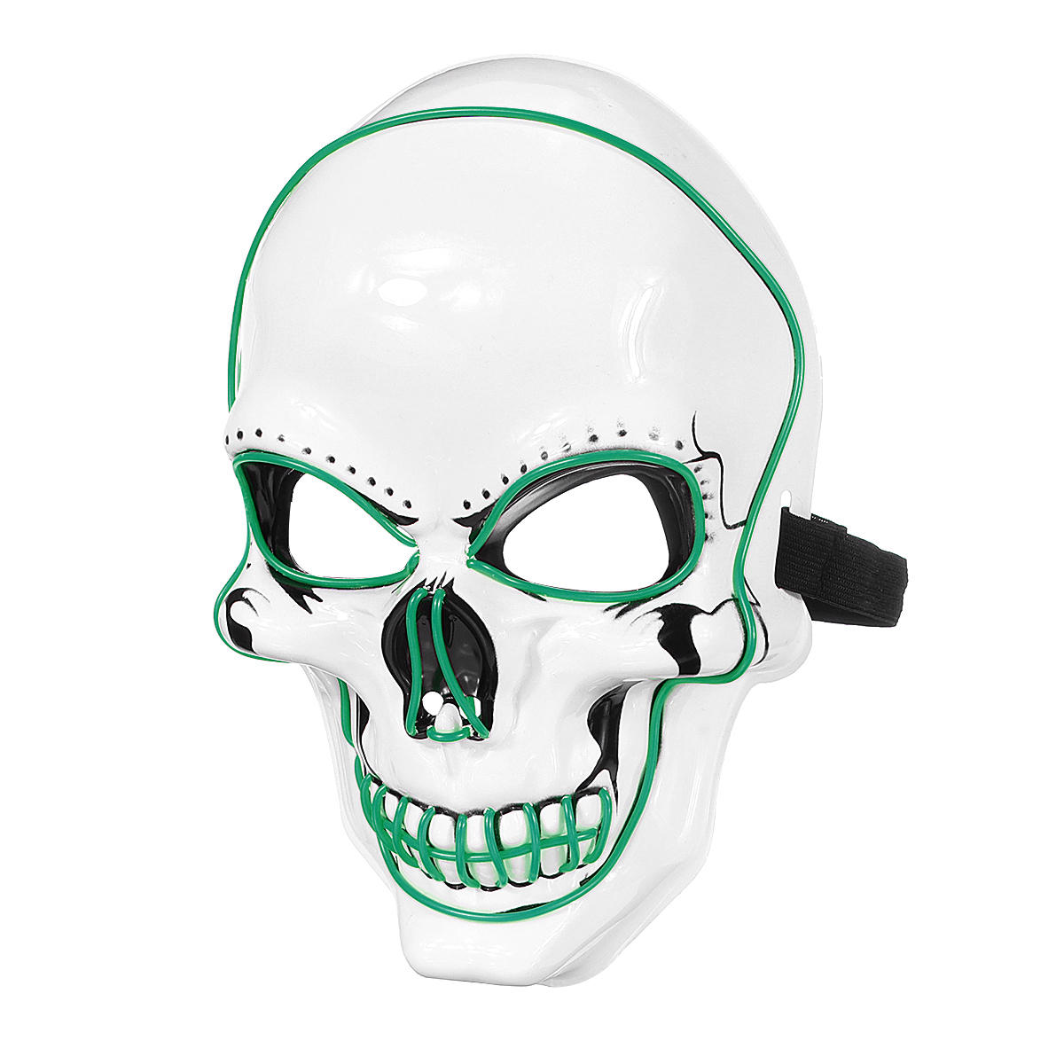 Halloween LED Light Skull Head Face Mask Carnival Night Cosplay Costume Props