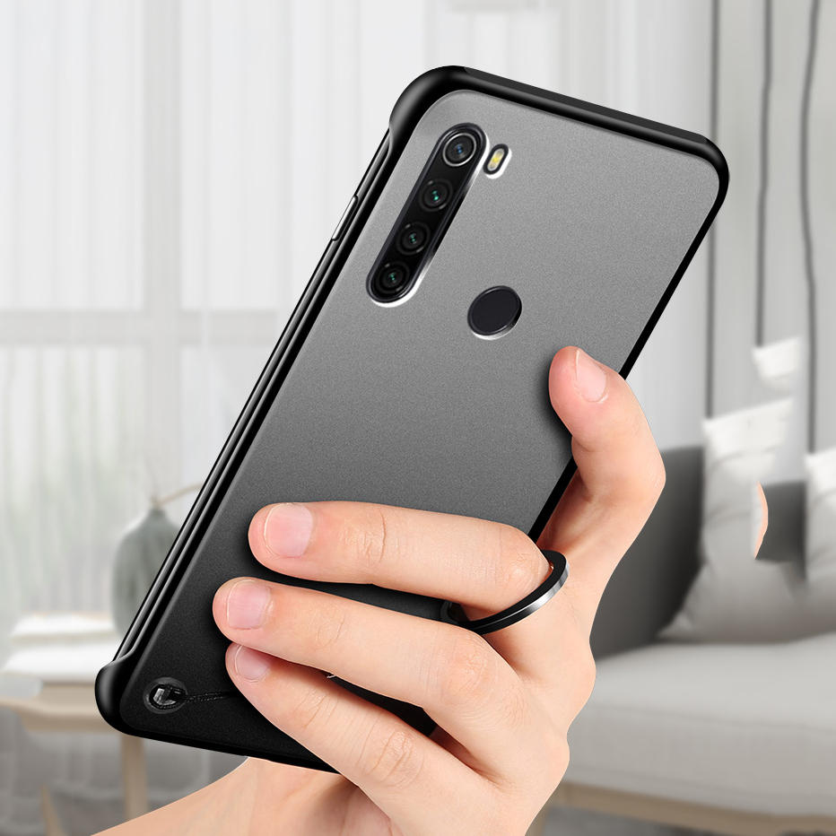 

For Xiaomi Redmi Note 8 Case Bakeey Translucent Frameless Ultra-Thin Anti Fall Matte Hard PC Protective Case with Finger