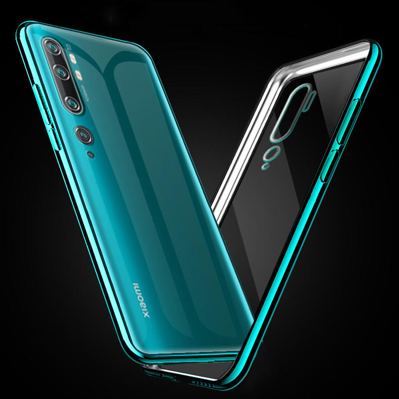 Bakeey Plating Shockproof Transparent Ultra-thin PC Protective Case for Xiaomi Mi Note 10 / Xiaomi M