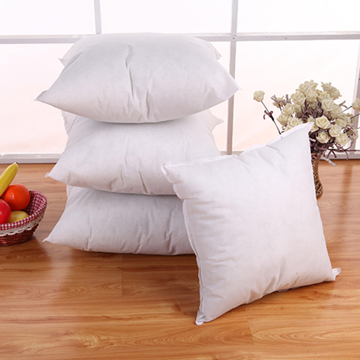 5 Size White Cushion Throw Pillow Sofa Waist Pillowcase Filler Inner PP Cotton