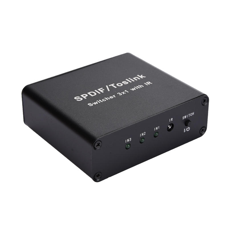 3 In 1 Out SPDIF/TosLink Digital Fiber Audio Switcher With The IR Infrared For Video