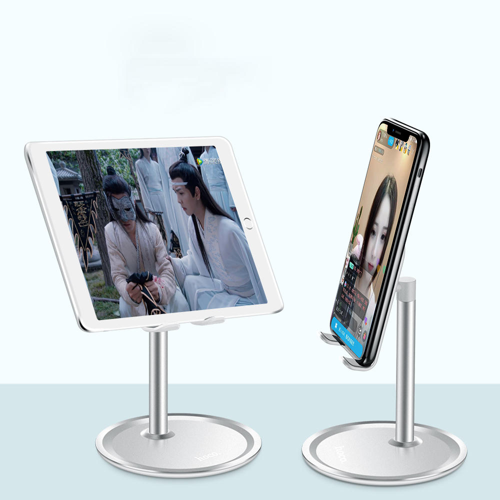 Hoco Aluminum Alloy Desktop Phone Holder Tablet Stand For 4.7-8.0 inch Smart Phone Tablet PC