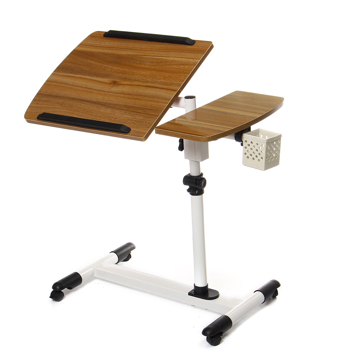360 Degrees Adjustable Angle & Height Rolling Notebook Laptop Desk Stand Over Bed Sofa Table