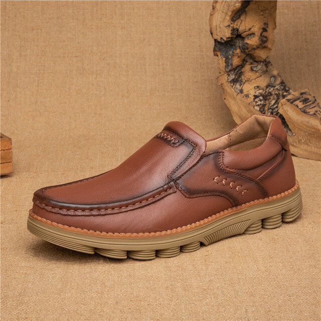 Retro Slip Resistant Casual Business Office Leather Oxfords
