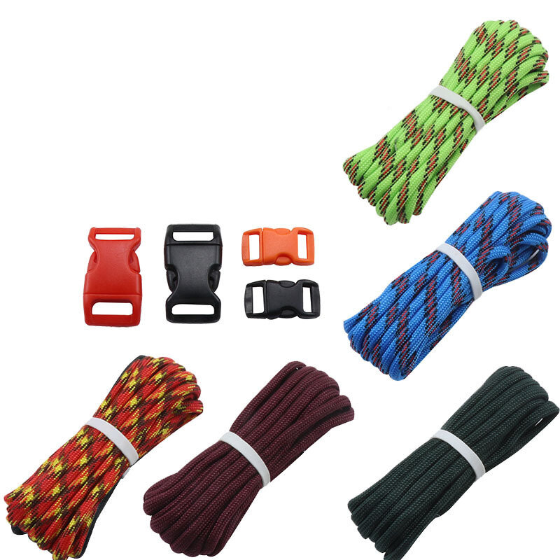IPRee® 5Pcs/set Outdoor EDC DIY Paracord Parachute Rope Cord Lanyard Survival Bracelet Knit Weaving Toos Kit With Buckle