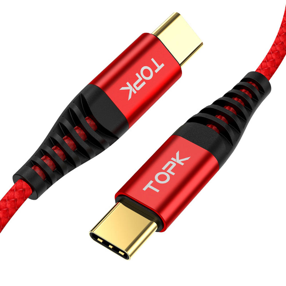 TOPK 60W PD USB C to Type CMi9用急速充電データケーブルHUAWEIMAte30 Pro 5G Pocophone MacBook