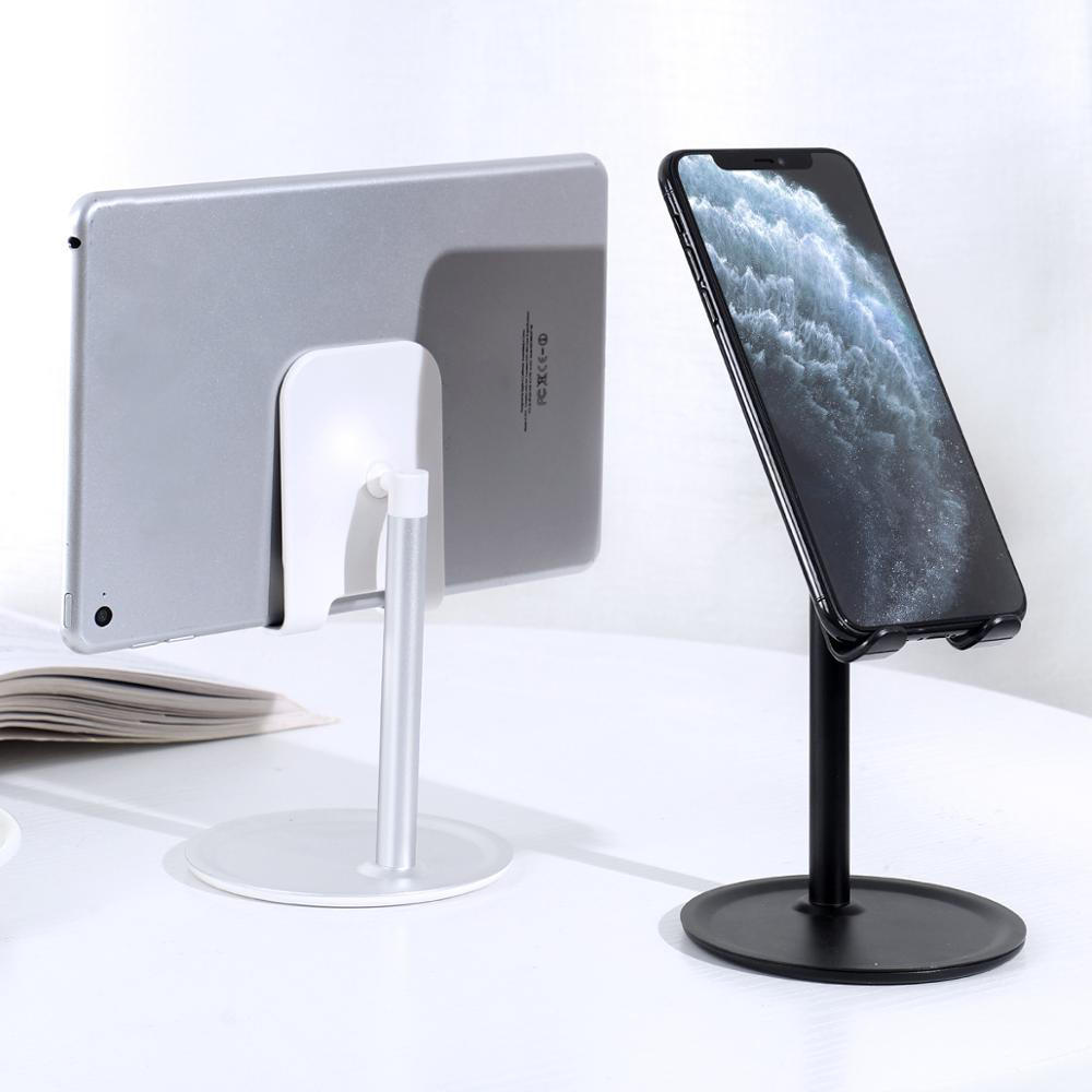 TOPK Aluminium Desktop Telefoonhouder Tabletstandaard voor iPad Smart Phone tussen 4.7-10.5 inch