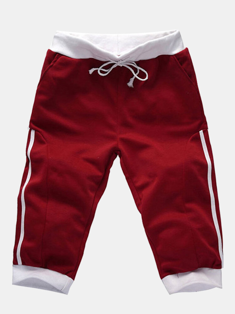 Image of Herren Sommer Casual Sport Zauber Farbe Shorts elastische Taille Shorts