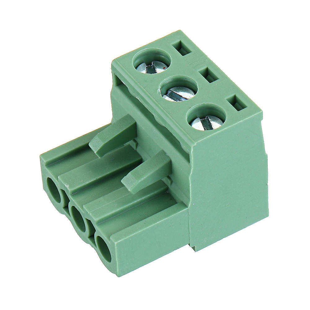 5 stks 2 EDG 5.08mm Pitch 3Pin Plug-in Schroef PCB Terminal Block Connector Rechte hoek