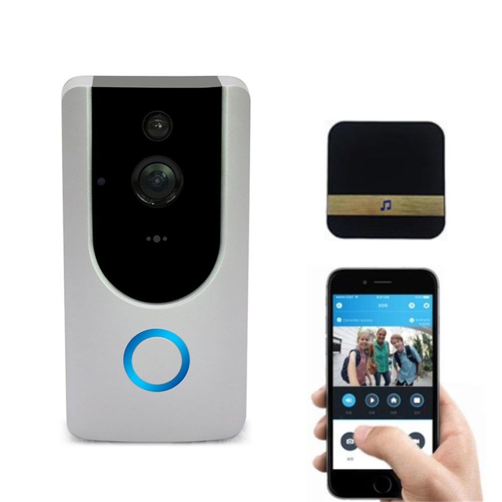 

M2 Wireless 720P Smart WiFi Video Doorbell Door Phone Intercom with DingDong Chime PIR Sensor Alarm Night Vision