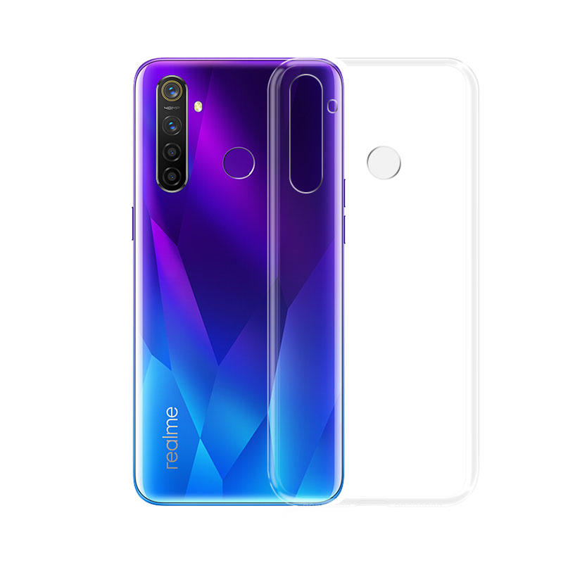 Voor Realme 5 Pro Case BAKEEY Crystal Clear Transparant Ultradunne niet-geel Soft TPU Protective Cas