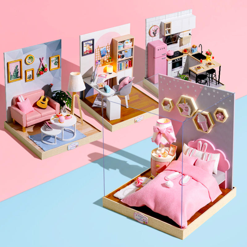 Cuteroom BT Corner of Happiness Series DIY Cabin Doll House Geschenkverzameling Decoratie