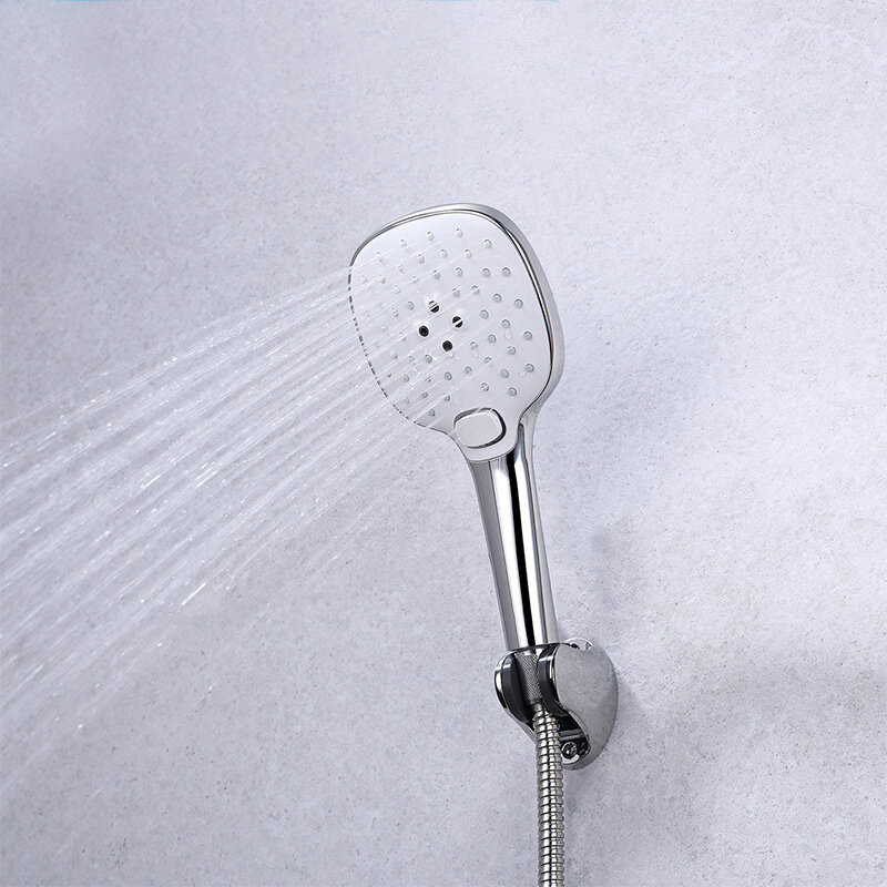 HIGOLD Bathroom Handheld Showerhead 3 Shower Mode Adjustable G½ Connector Shower Head with Anti-blocking Hole