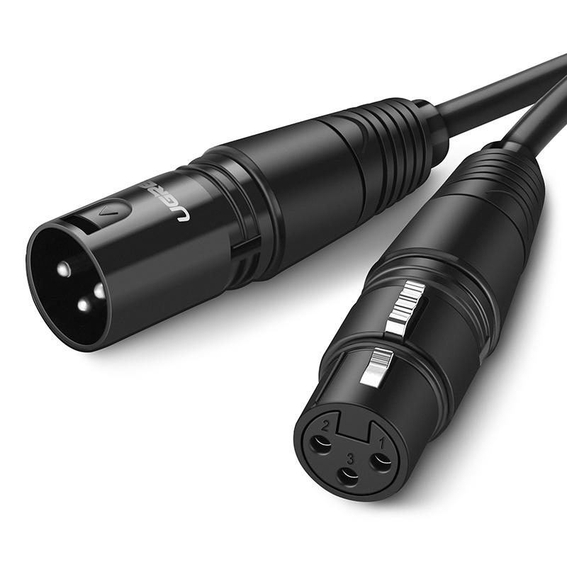 Ugreen XLR-kabel Audiokabel Karaoke Microfoon Geluid Kanon Kabelplug XLR-verlenging Mikrofon-kabel v