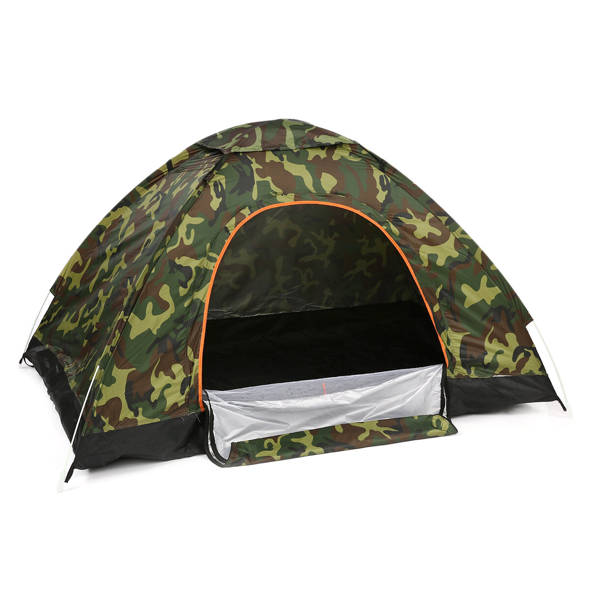 Tente pliante à double porte portable pour 2-3 personnes, imperméable et entièrement automatique, idéale pour le camping, la randonnée et les voyages, avec abri solaire.