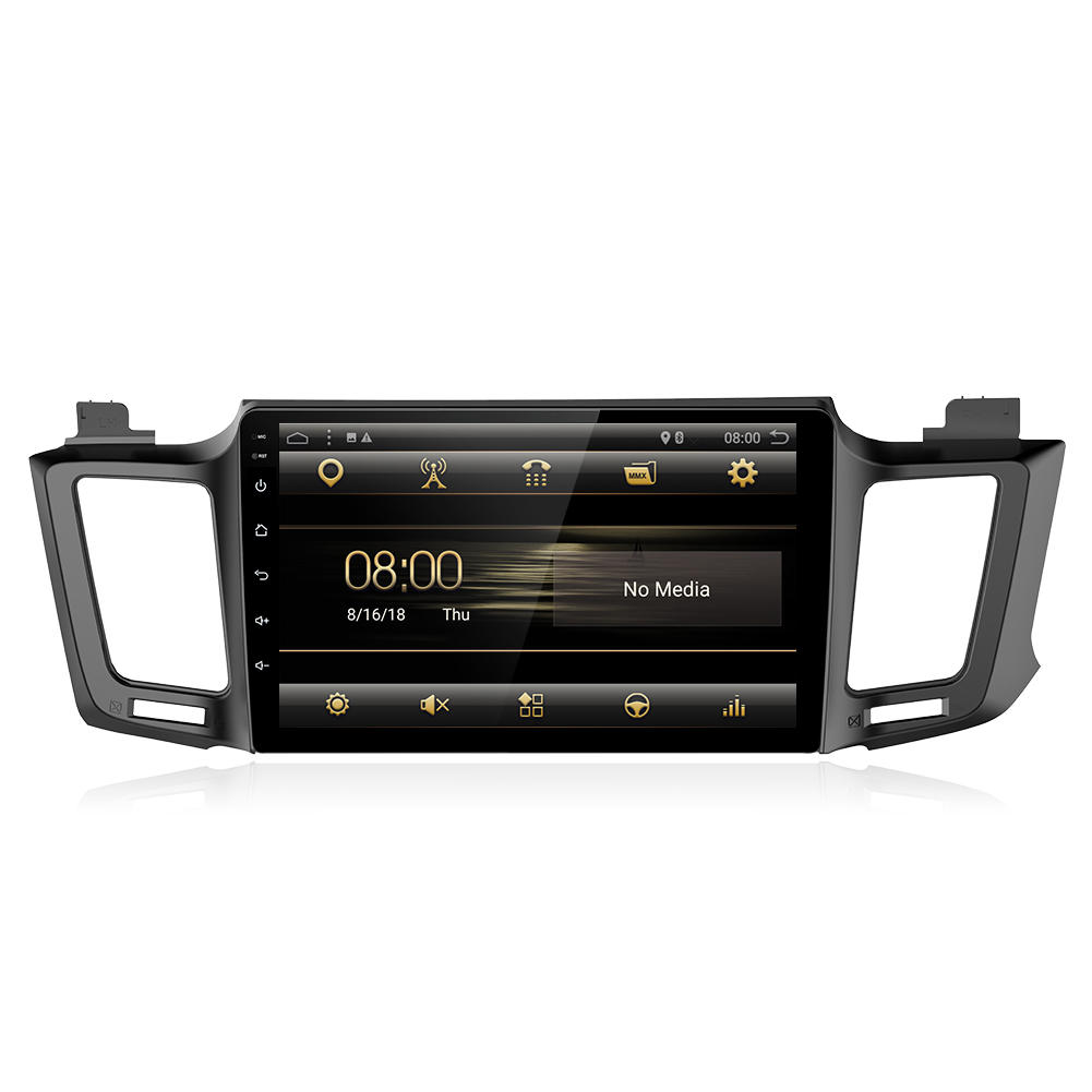 YUEHOO 10.1 Inch 2 DIN for Android 8.0 Car Stereo 2+32G Quad Core MP5 Player GPS WIFI 4G FM AM RDS Radio for Toyota RAV4 2013-2017