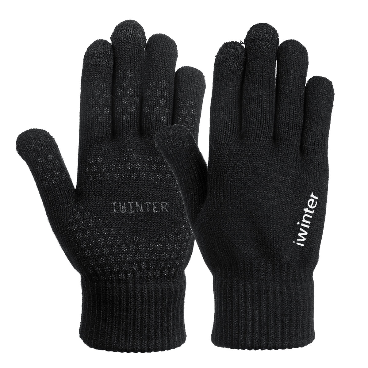 Gebreid touchscreen Handschoenen voor buiten Motorfiets Winter Warm Winddicht Fleece Gevoerd Thermis