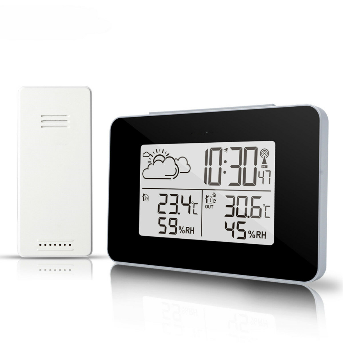 

FanJu FJ3364 Digital Alarm Clock Weather Station Wireless Sensor Hygrometer Alarm Clock