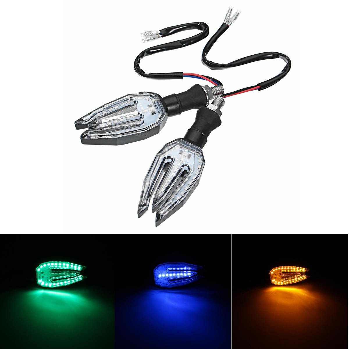 Universele 12V LED Motorfiets / Motor Richtingaanwijzer Knipperlichten Lamp 5 kleuren