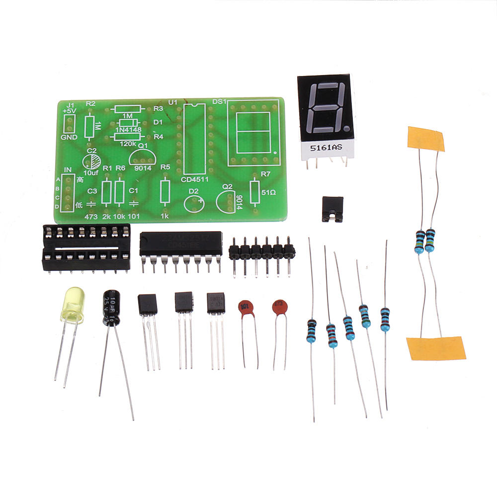 

5pcs DIY Digital Display LED Logic Pen Electronic Kit High and Low Level Test Circuit Soldering Practice Board Kit
