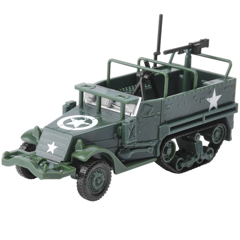 1:72 m3 diy assembly 4d half track armored diecast vehicle model for kids gift