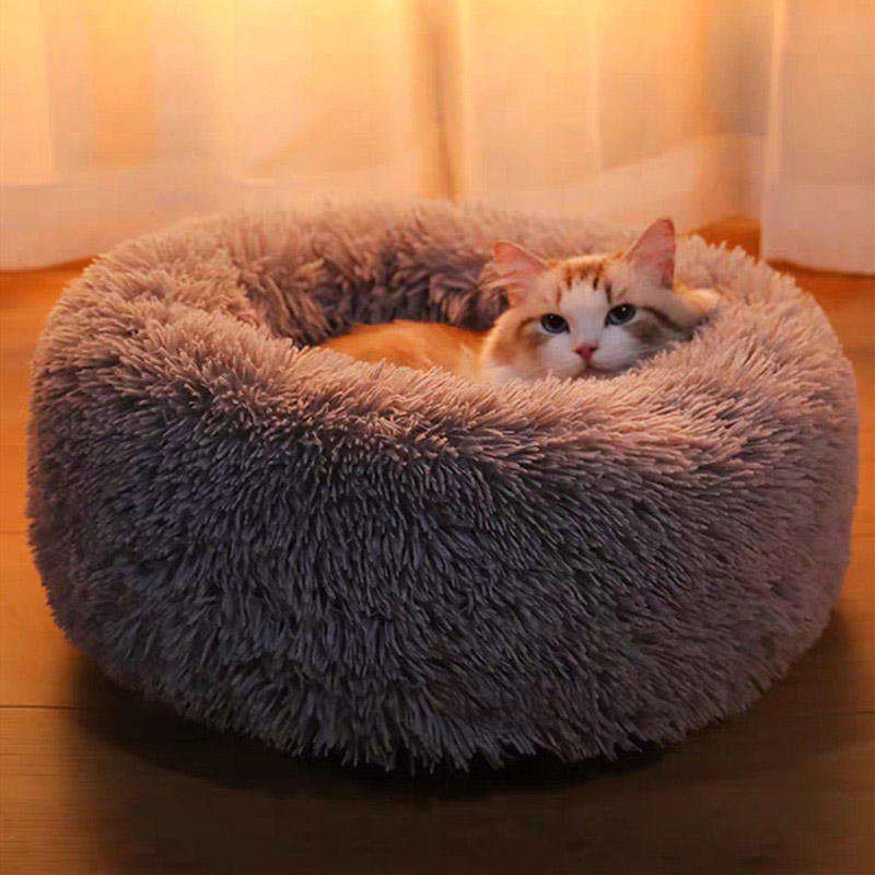 40-100 cmペット用品犬小屋ラウンドぬいぐるみペットネストパッド入りSoft猫用ベッドマットパッド