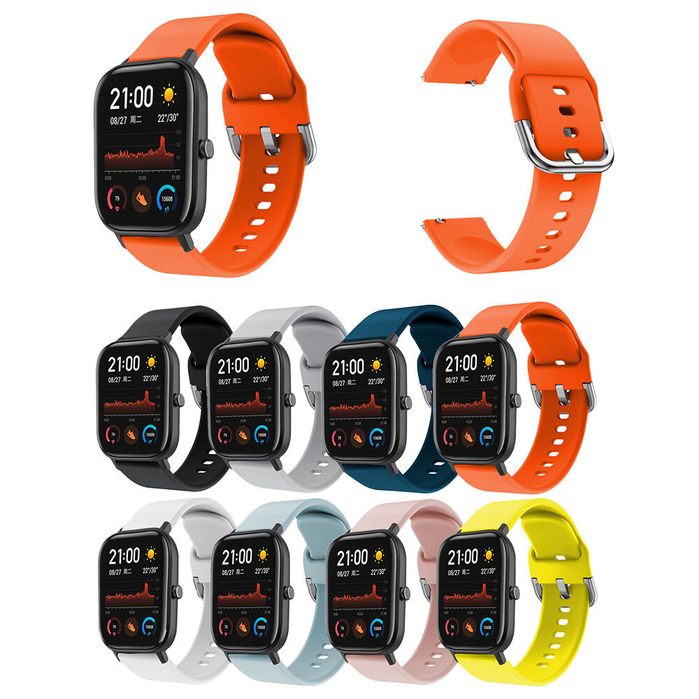 Bakeey Colorful 20 mm siliconen horlogeband voor Amazfit GTS Smart Watch