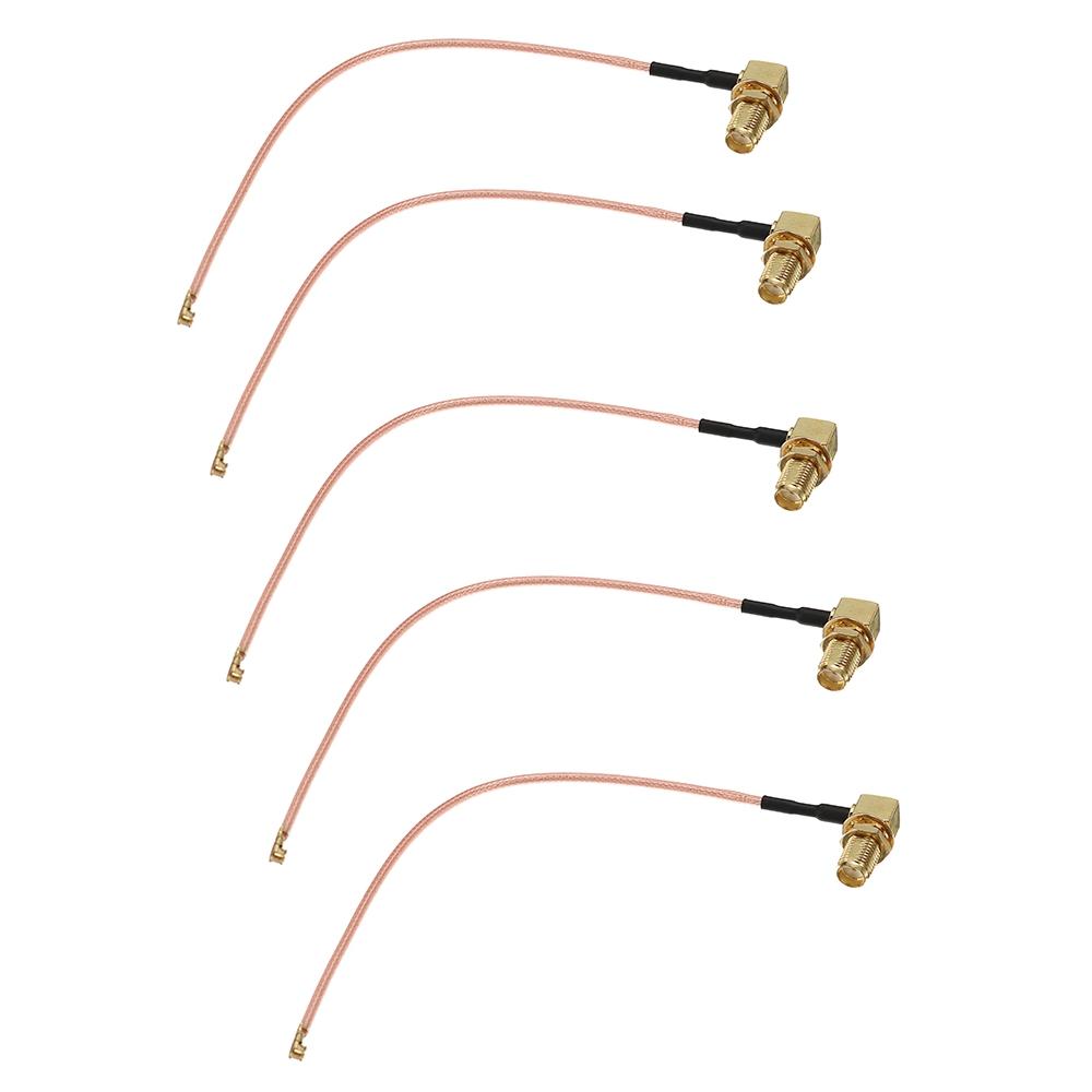 

5 PCS 90 Degree SMA Female to IPEX UFL. IPX Adapter L TypeRight Angle Extension Cable 15CM for RC Racing Drone FPV Tra