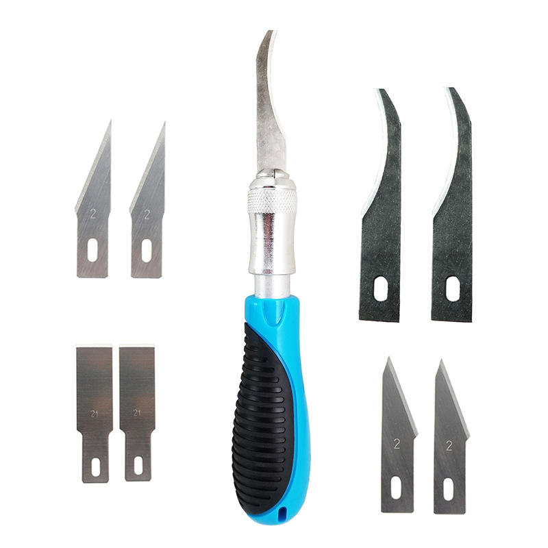 

Sender Asia 9 Pcs Multi-Purpose Precision Carving Tool Set Anti Slip Rubber Handle Cutting Blade Set Cutter for Craft Ho