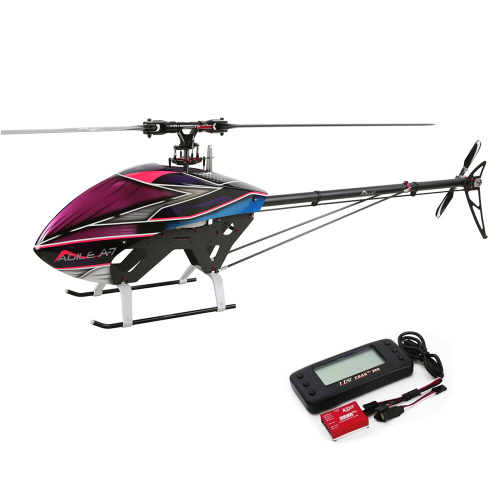 KDS AGILE A7 6CH 3D Flybarless 700 Class RC Helicopter Kit With EBAR V2 Gyro