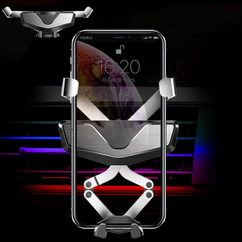

Bakeey Mini Metal Gravity Linkage Automatic Замок Air Vent Авто Держатель для телефона для 4,0-7,0-дюймового смартфона i
