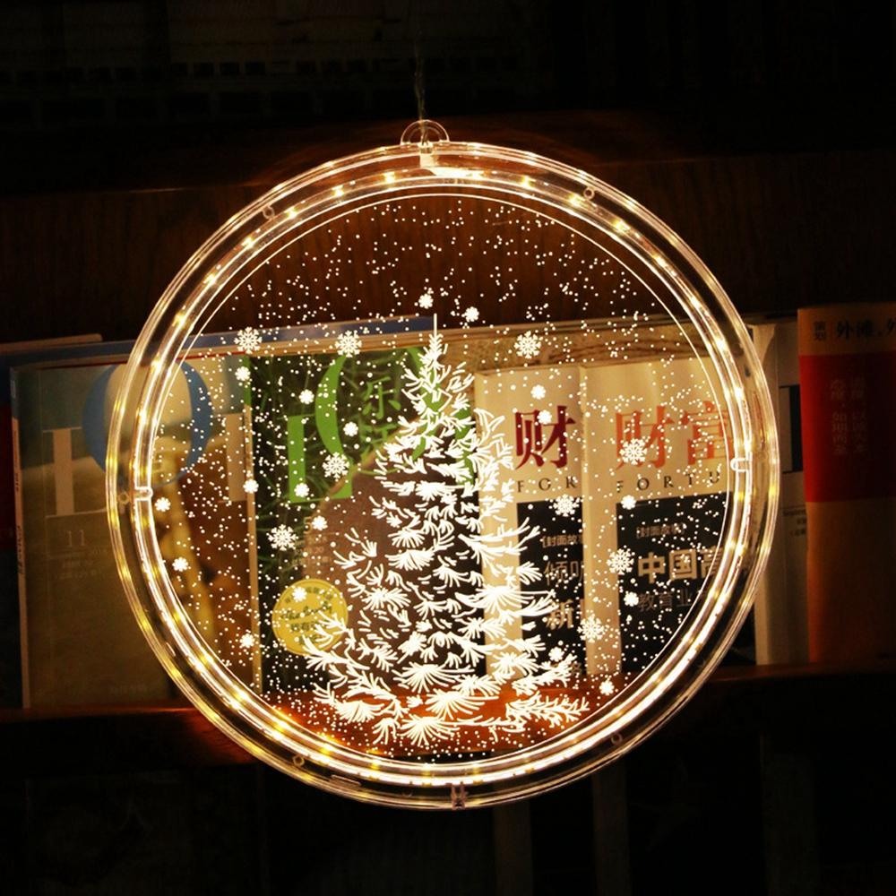 

Емкость на батарейках 3D Рождественская Елка LED Свет Строки Висит Ночь Лампа для Внутренней Гирлянды Украшения Дома