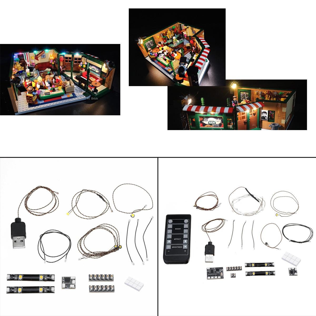 DIY LED Light String Kit voor LEGO 21319 televisieserie Friends Coffee Shop