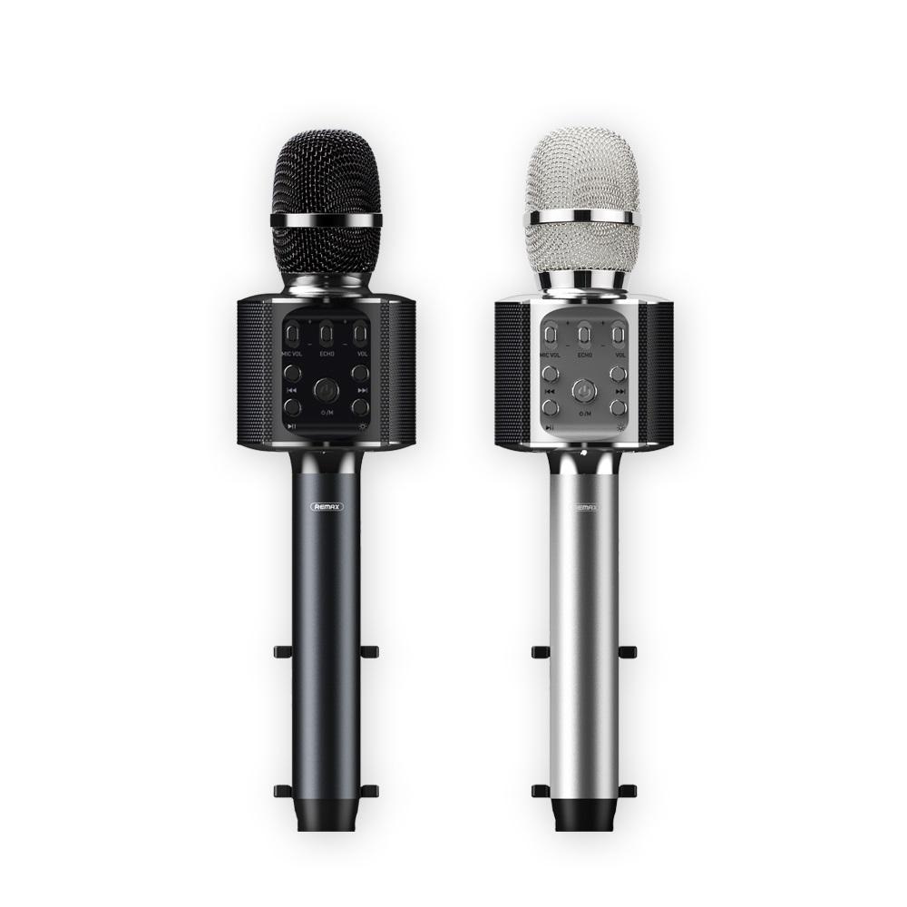 Remax K05 draagbare handmicrofoon stereogeluid Ingebouwde 1200mAh-batterij met Colorful-lampje