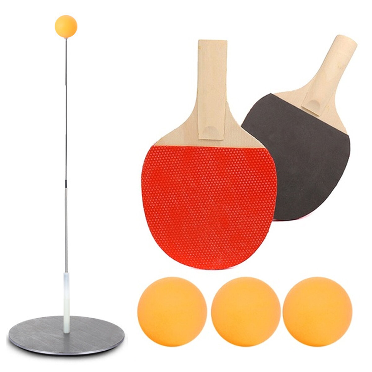 60/70/90/110cm Elastic Soft Shaft Table Tennis Trainer Children's Students Eyesight Trainer-With Rackets/Without Rackets