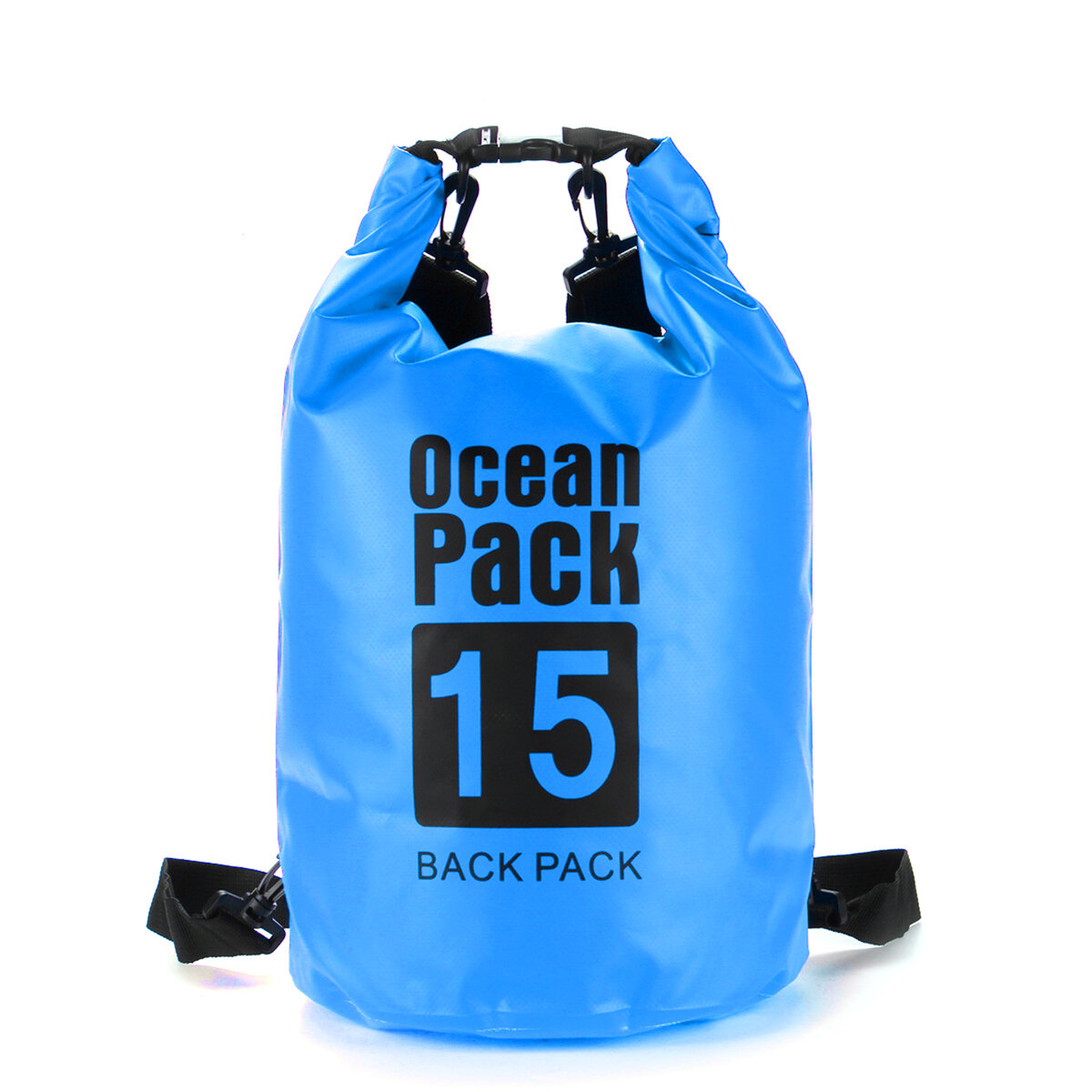 IPRee® Bolsa seca de 6 tamaños 2/5/10/15/20/30L Bolsa seca impermeable para kayak, canotaje, camping al aire libre, bolsas de almacenamiento de paquetes de bolsillo azul