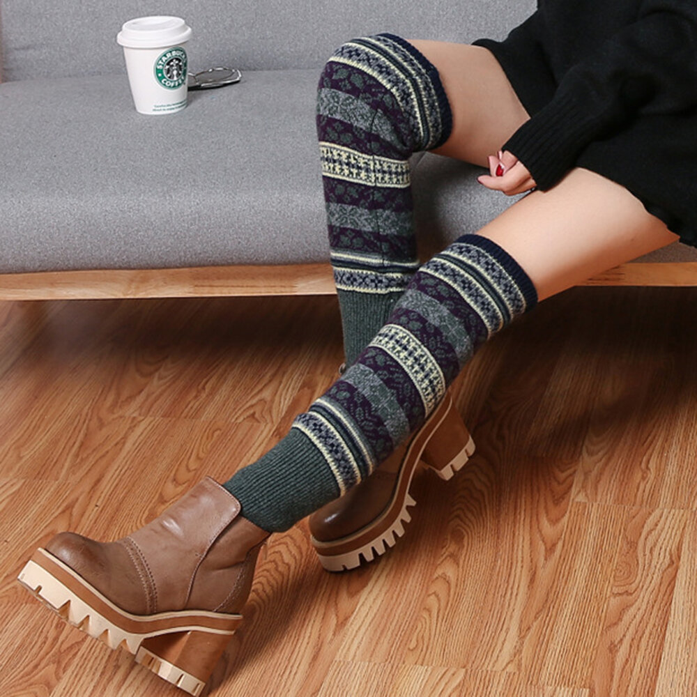 Women's compression sock fashion thick socks set pile leggings socks ...