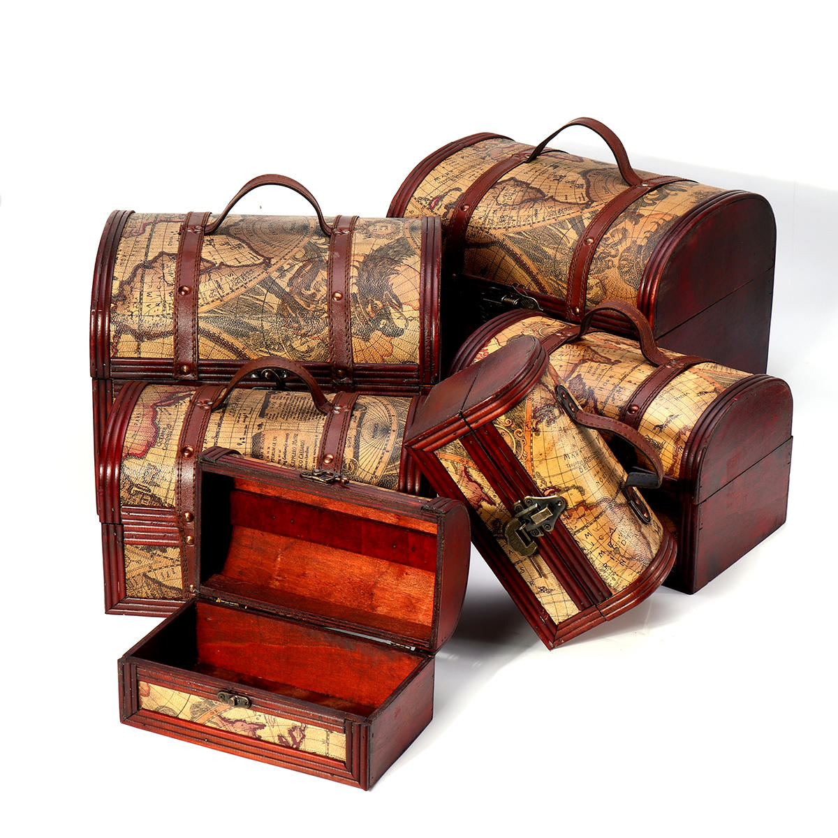 Pirate Treasure Jewelry Chest Trinket Keepsake Box Storage Organizer Gift Case