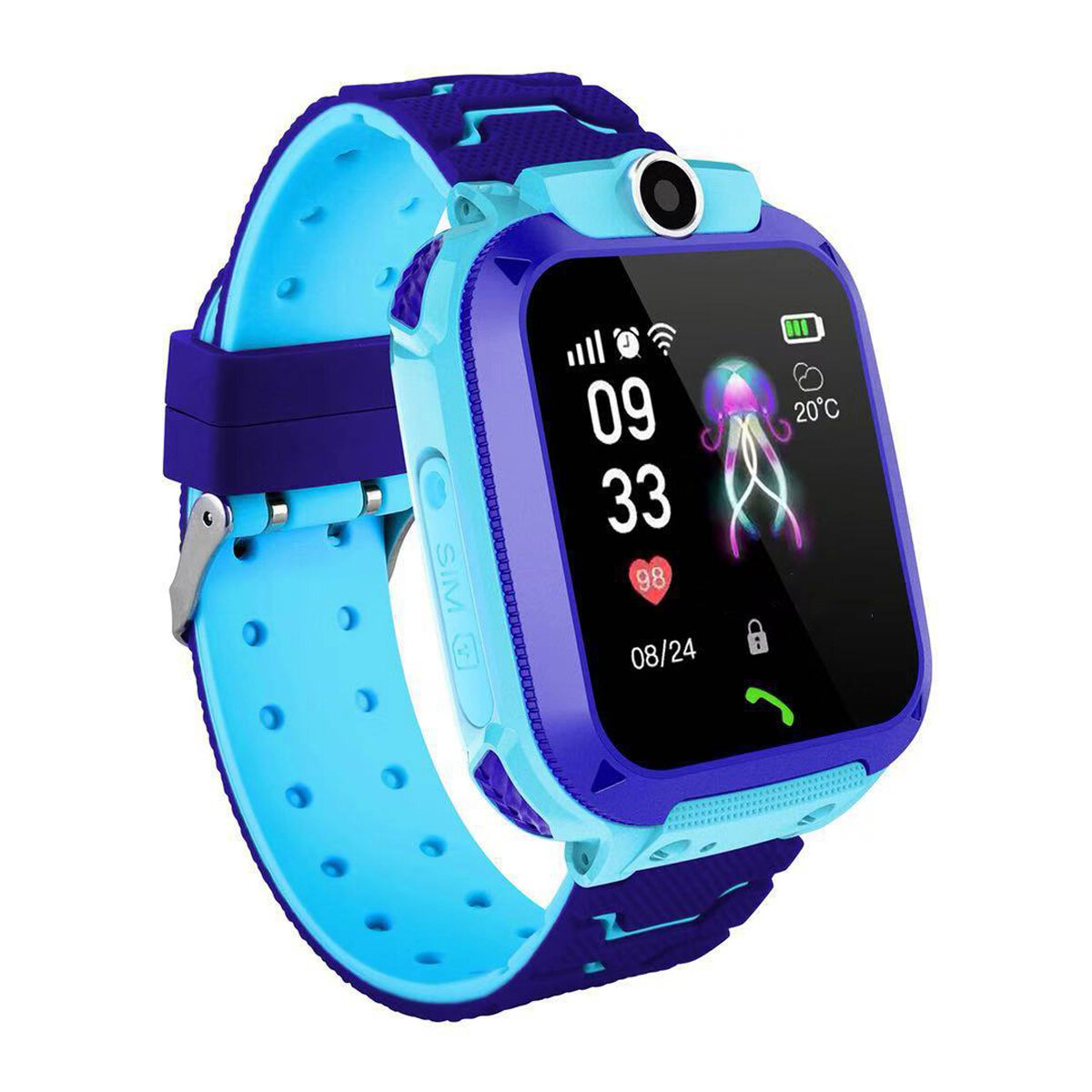

Z5 1.4in GPS Positioning HD Camera Voice Message SOS Anti-lost Chilren Smart Watch Phone LED Touch Screen Waterproof Fla