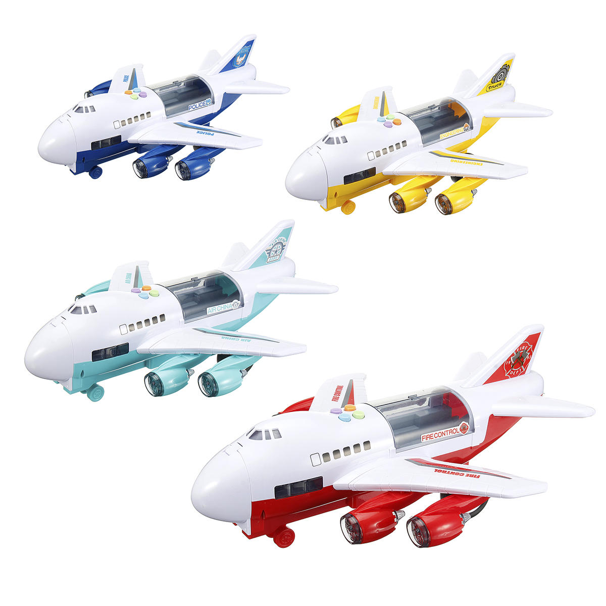 Groot inertiaal vliegtuigspeelgoed voor kinderen Vroeg onderwijs Geluid Licht Verhaal Vliegtuigenset