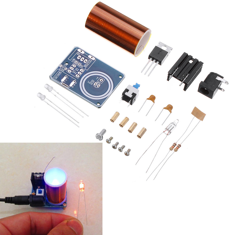 5pcs Mini 12V Power Supply Tesla Coil Module DIY Spare Space Lighting Tech Electronic Production Kit