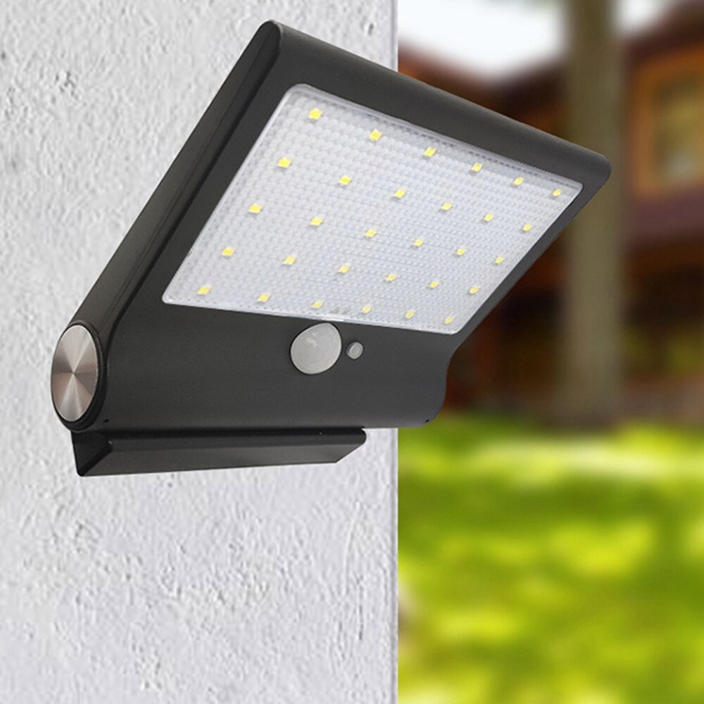 30 LED Solar Power PIR Motion Sensor Garden Floodlight Security Light Wall Lamp 