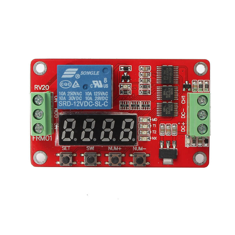 12V Multifunction Self-lock Relay PLC Cycle Timer Module Delay Time Swit FRM01 