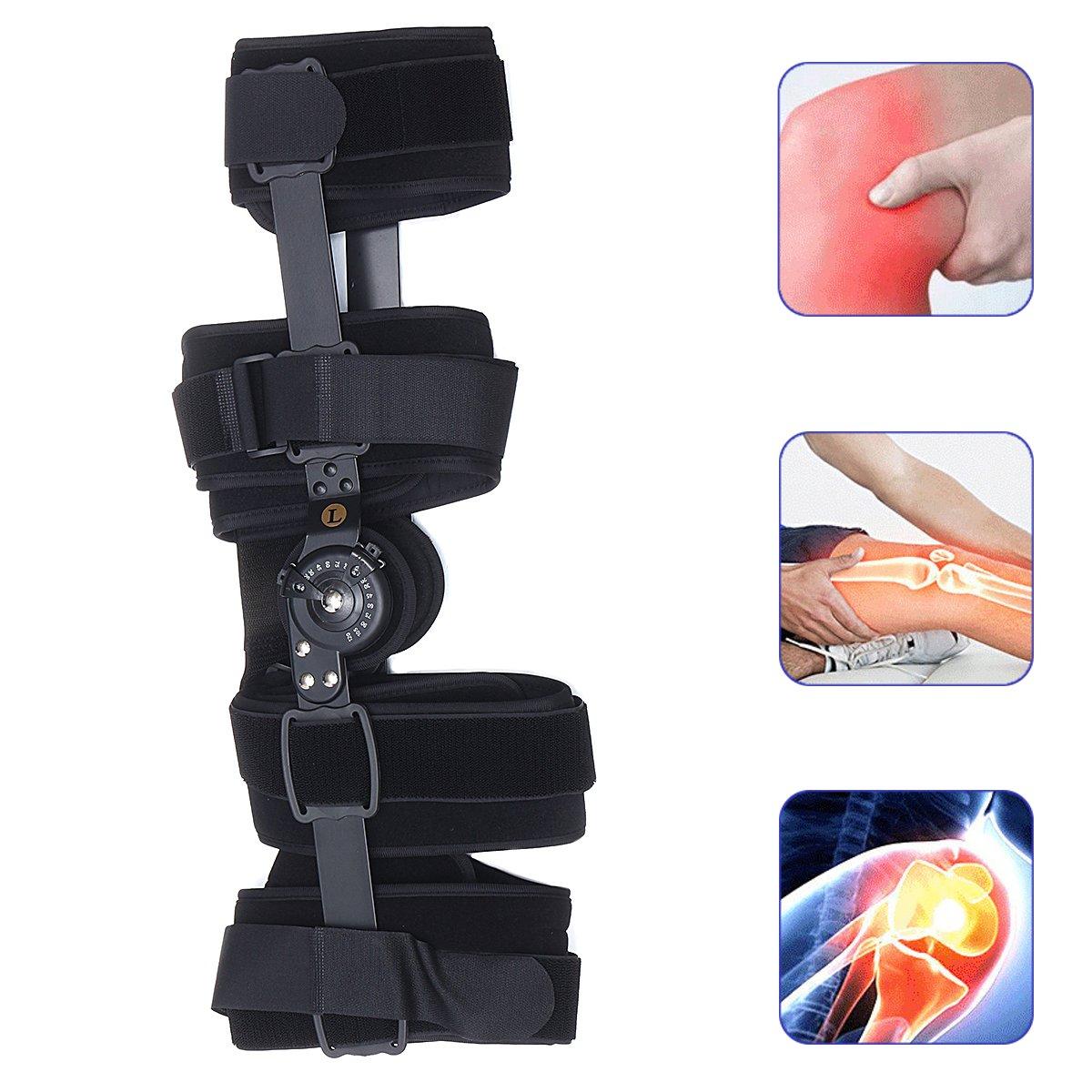 Adjustable Hinged Knee Pad Knee Brace Knee Support Left Right Leg Knee Joint Fixator-S/M/L