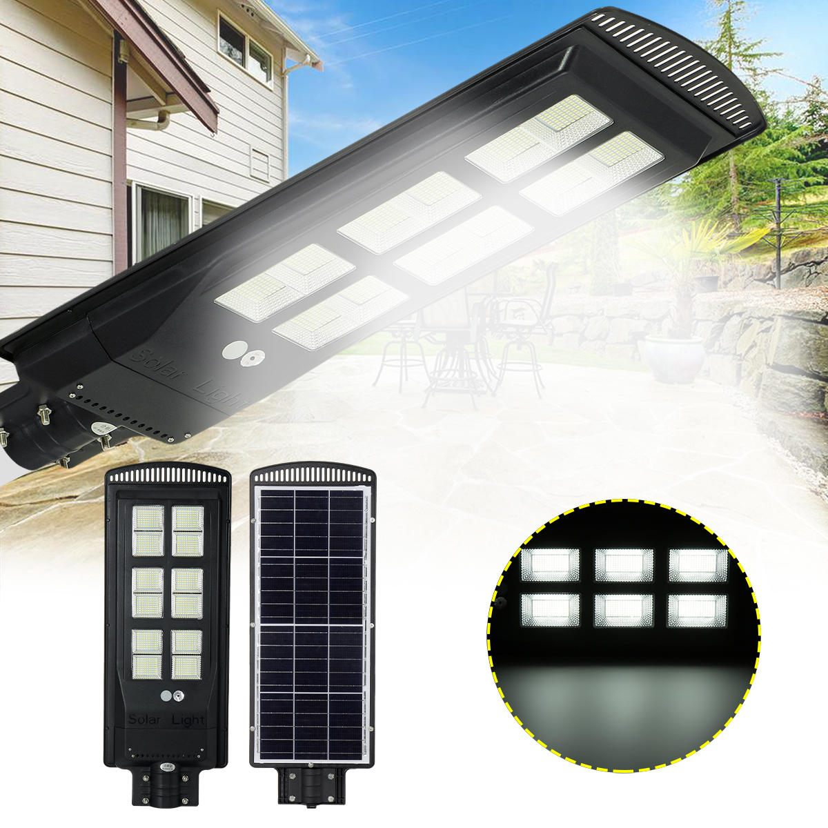 9900000LM 1152LED Solar Street Wall Light Motion Sensor Outdoor Garden Lamp USA 