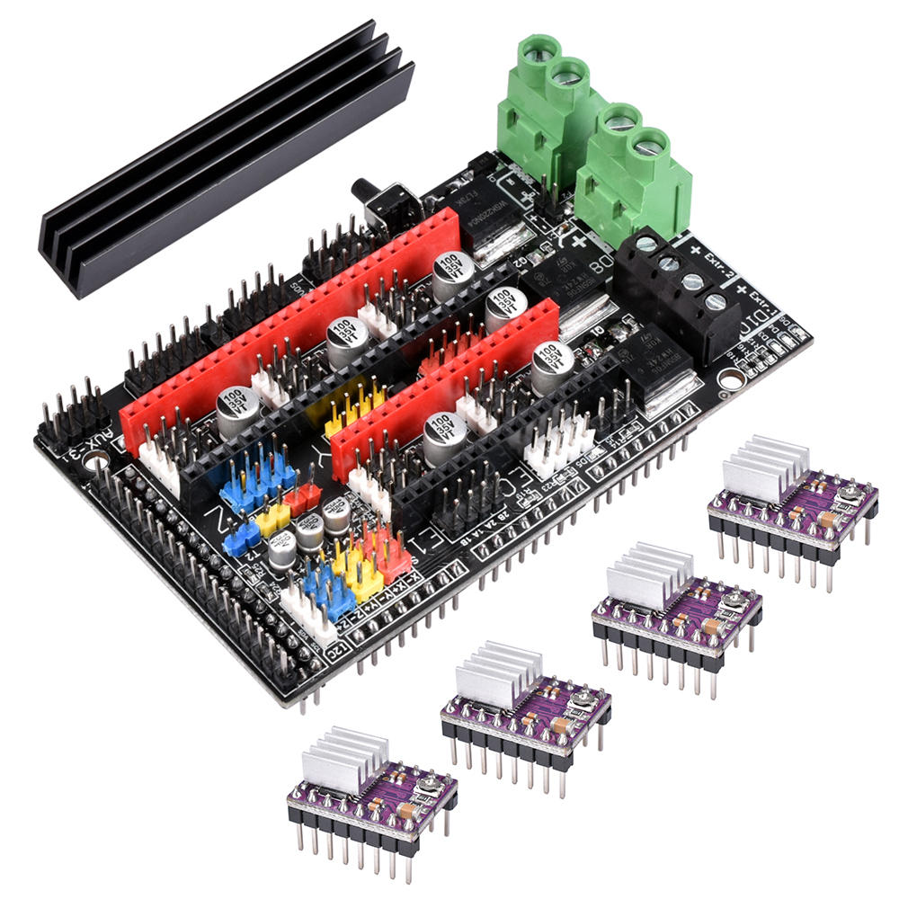 

BIGTREETECH Upgraded Ramps 1.6 Plus Mainboard with 4Pcs DRV8825 Drivers Kit Base on Ramps 1.6/1.5/1.4 Control Board for
